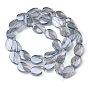 Transparent Electroplate Glass Beads Strands, Pearl Luster Plated, Teardrop