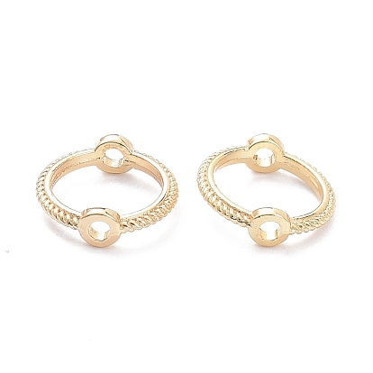 Brass Bead Frames, Long-Lasting Plated, Round Ring