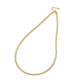 Brass Flat Snake Chain Necklace, Long-Lasting Plated, Lead Free & Cadmium Free
