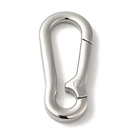 304 Stainless Steel Keychain Clasps, Curved Surface