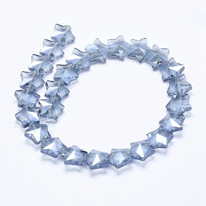 Glass Beads Strands, Mixed Style, Faceted, Star