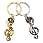 Zinc Alloy Enamel Musical Note & Headsets Pendant Keychain, for Bag Car Key Decoration