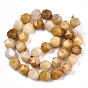 Topaze naturelles perles de jade de brins, étoiles coupées perles rondes, facette