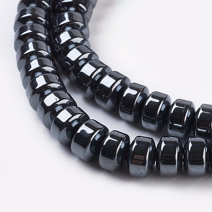 Non-Magnetic Synthetic Hematite Beads Strands, Flat Round/Disc