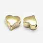 Long-Lasting Plated Brass Beads, Real 18K Gold Plated, Lead Free & Nickel Free, Heart