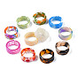 Resin Wide Band Cuff Ring, Open Ring for Women
