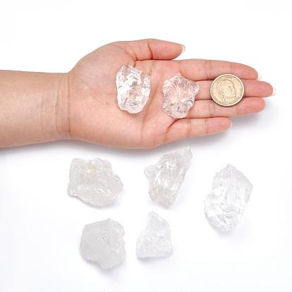 Perles brutes naturelles en cristal de quartz naturel, perles de cristal de roche, pour culbuter, décoration, polir, enroulement de fil, guérison par les cristaux wicca et reiki, pas de trous / non percés, nuggets