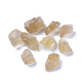 Natural Citrine Beads, Nuggets, No Hole/Undrilled