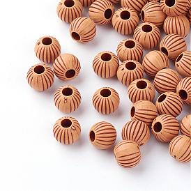 Имитация деревянных акриловых европейских шариков, бусины с большим отверстием, круглые