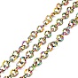 304 Stainless Steel Rolo Chains, Belcher Chain, Textured, with Spool, Unwelded