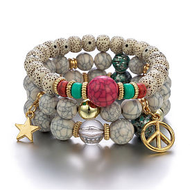 Bracelet multicouche de perles diy fait main vintage - bracelet personnalisé créatif