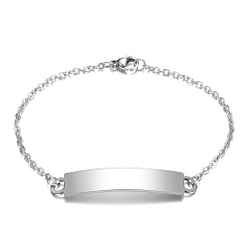 Geometric Stainless Steel Bracelet - Unique Adjustable Silver Bangle for Fashionable Women