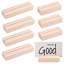 Nbeads 20 Pcs 2 Styles Pinewood Chassis, Name Card Holders, for Postcard Display, Rectangle