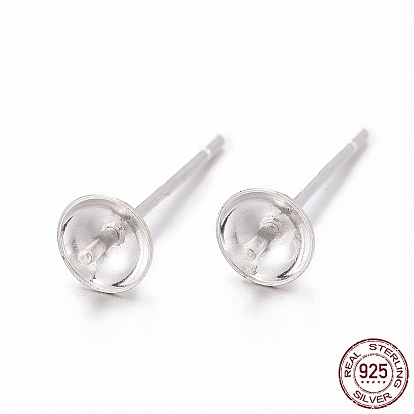 925 Sterling Silver Stud Earring Findings