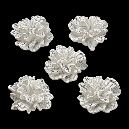 Opaque Resin Cabochons, 3D Flower