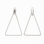 304 Stainless Steel Wire Pendants, Hoop Earring Findings, Triangle