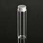 Recipientes de cuentas de vidrio con tapa de rosca de color plateado, botellas dispensadoras de columna