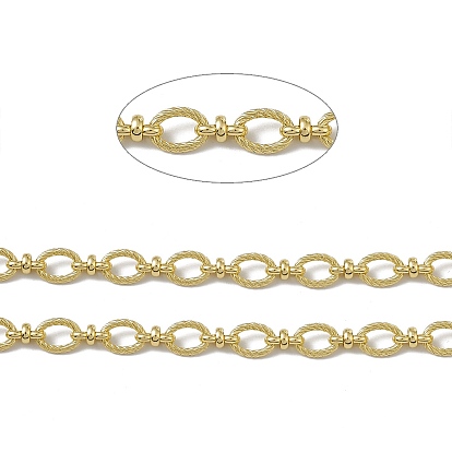 Brass Oval & Knot Link Chains, with Spool, Soldered, Long-Lasting Plated, Cadmium Free & Nickel Free & Lead Free