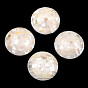 Perles naturelles de coquillages blancs, pas de trous / non percés, plat rond