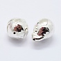 Natural Baroque Pearl Cultured Freshwater Pearl Beads, Silver Plated, Nuggets
