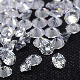 Diamond Shape Grade AAA Cubic Zirconia Cabochons, Faceted