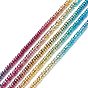 Rainbow Color Electroplate Non-magnetic Synthetic Hematite Beads Strands, Faceted, Rondelle