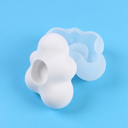 DIY Silicone Cloud Shape Tealight Candle Holder Molds, Resin Casting Molds, for UV Resin, Epoxy Resin Craft Making