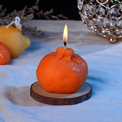 Bougies de paraffine, bougies sans fumée en forme d'orange, décorations pour mariage, fête et noël
