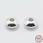 925 Sterling Silver Corrugated Spacer Beads, Saucer Beads