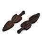 Colgantes de madera de wengué natural, sin teñir, encantos paraguas