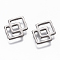 201 Stainless Steel Cabochons, Rhombus