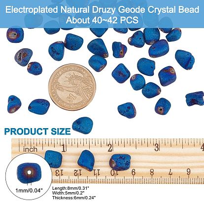 Arricraft гальванические нити из натурального кристалла druzy geode, самородки