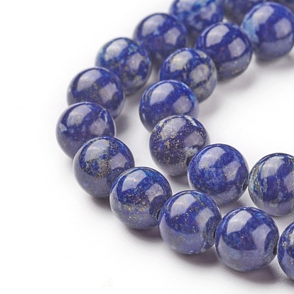 Naturelles lapis-lazuli perles brins, ronde