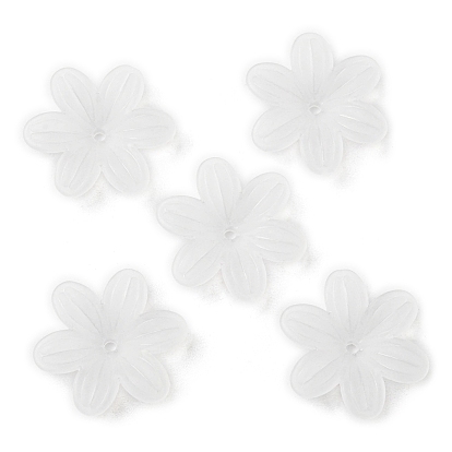 Perles acryliques, givré, Flower 6 pétales