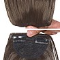 Clip en frange de cheveux pour les femmes, fibre haute température résistante à la chaleur, frange plate synthétique avec franges sur le devant de la tempe