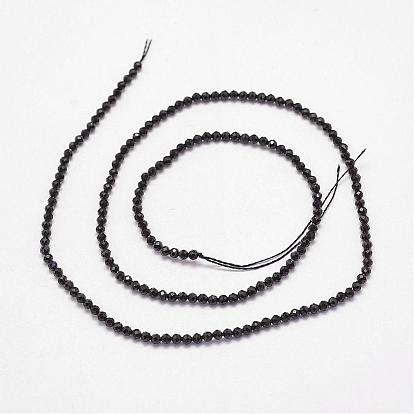 Natural Spinel Bead Strands, Faceted, Round