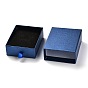 Rectangle Paper Drawer Box, with Black Sponge & Polyester Rope, for Bracelet and Rings