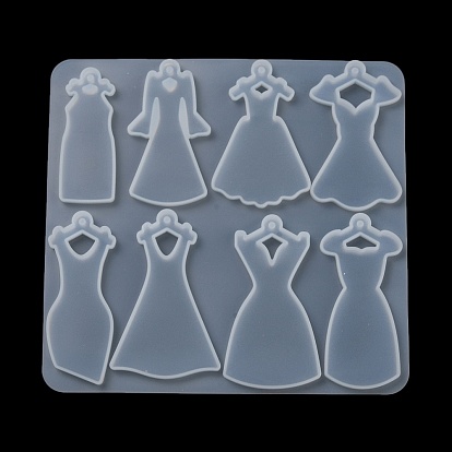 Dress/Shoes/Crown Pendant DIY Silicone Molds, Resin Casting Molds, for UV Resin, Epoxy Resin Craft Making