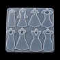 Dress/Shoes/Crown Pendant DIY Silicone Molds, Resin Casting Molds, for UV Resin, Epoxy Resin Craft Making