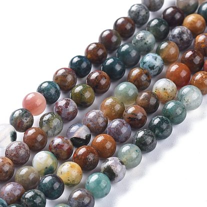 Natural Ocean Jasper/Ocean Agate Beads Strands, Round