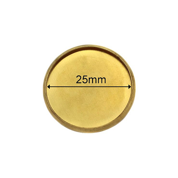 Brass Cabochon Settings, DIY Findings for Jewelry Making, Flat Round