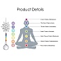 Crystals Chandelier Suncatchers Prisms Chakra Hanging Pendant, with Iron Cable Chains, Glass Beads and Brass Pendants, Snowflake & Round
