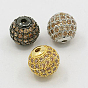 Латунные шарики циркония кубической, круглые, 8 мм, отверстие : 1.5 мм