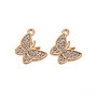 Alloy Pendants, with Crystal Rhinestone, Cadmium Free & Lead Free, Butterfly