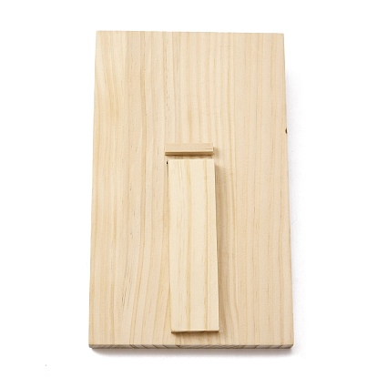 Porte-clés en bois présentoirs, rectangle