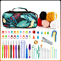 DIY Knitting Kits Storage Bag for Beginners Include Crochet Hooks, Polyester Yarn, Crochet Needle, Stitch Markers