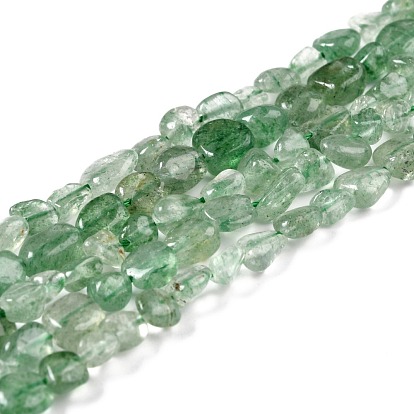 Натуральный зеленый клубника кварц бисер нити, самородки, упавший камень