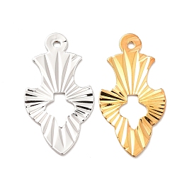 Rack Plating Brass Pendants, Long-Lasting Plated, Iris Flower Charm