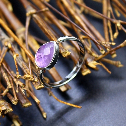 Открытые манжеты-капельки из натуральных и синтетических драгоценных камней, медное кольцо