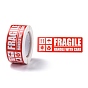 Etiquetas autoadhesivas de advertencia de papel, rectángulo con la palabra mango frágil con etiquetas adhesivas de cuidado, para envío y embalaje